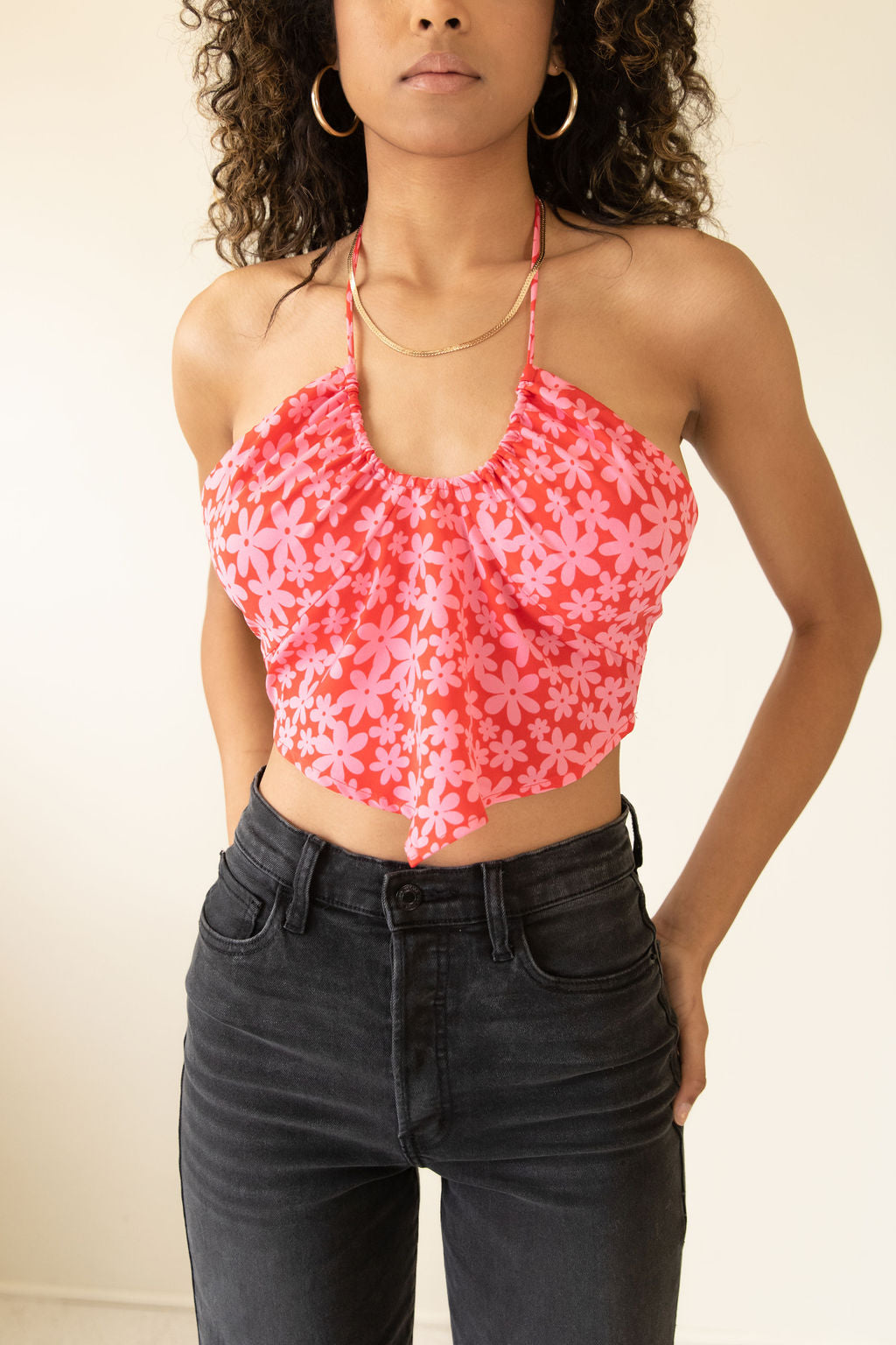 Bad Habits Floral Halter Top – Nectar ...